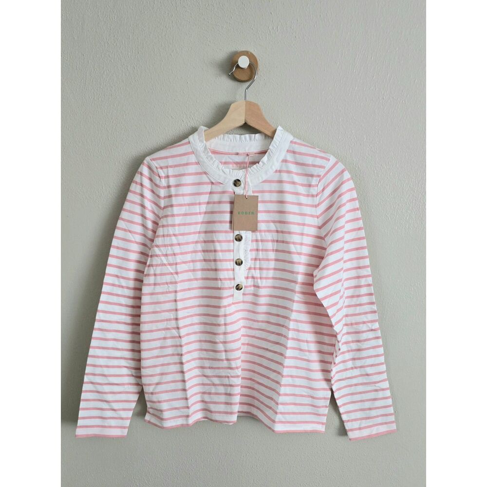 NWT Boden Frill Neck Breton Top, Size M